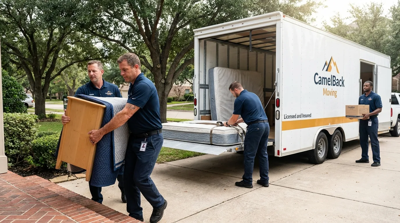 Crew loading residential truck for cross-state move from Jerome, PA